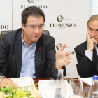 Óscar López junto al director del DIARIO DE SORIA / EL MUNDO, Alejandro Almarcha.-