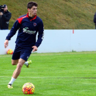 Nacho durante el entrenamiento de ayer del equipo.-ÁLVARO MARTÍNEZ