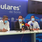 Peregrina, Serrano, Hernando y Heras, en la presentación de la candidatura al Congreso del PP. -M.H.