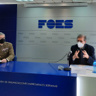 El presidente de FOES, Santiago Aparicio, y el Subdelegado de Defensa en Soria, el coronel Miguel García Pérez. HDS