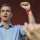 Pedro Sánchez, durante un mitin celebrado el miércoles en Sabadell.-FERRAN SENDRA