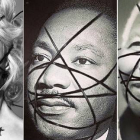 Montaje de la portada del disco de Madonna y las fotos manipuladas de Luther King y Mandela.-FACEBOOK / MADONNA
