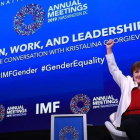 La nueva directora gerente del Fondo Monetario Internacional (FMI), Kristalina Georgieva, este martes.-AFP / OLIVIER DOULIERY