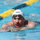Michael Phelps, durante un calentamiento antes del inicio del Arena Pro Swim Series en Arizona.-AFP