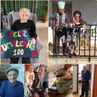Collage con las imágenes de los seis centenarios que han cumplido años estos días. HDS
