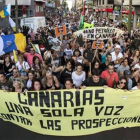 Manifestación por las calles de Las Palmas de Gran Canaria contra la declaración aprobada por el Ministerio de Medio Ambiente.-