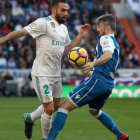 Carvajal, en el partido entre el Madrid y el Deportivo.-REUTERS