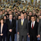 El rey Juan Carlos I visita las instalaciones de la factoría de Carrocería Montaje de Renault en Valladolid. Renault / ICAL-