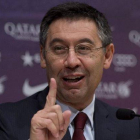 Josep Maria Bartomeu, presidente del Barça, en conferencia de prensa.-Foto: JORDI COTRINA