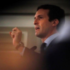 Pablo Casado, en octubre, durante un desayuno informativo de Europa Press en Madrid.-JUAN CARLOS HIDALGO (EFE)