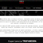 Página web de Trufanegra Sound, primer evento de este tipo que recalará en la estación de tren de Soria. HDS