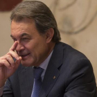 El 'president' en funciones, Artur Mas, en una reunión del Consell Executiu.-ALBERT BERTRAN