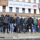 Grupo de trabajadores a su llegada a Ólvega-V. Guisande