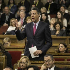 El líder del PPC, Xavier Garcia Albiol, en el Parlament.-JOAN CORTADELLAS