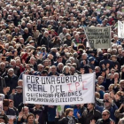 Imagen de una manifestación de pensionistas en Bilbao, en febrero del 2018.-EFE / MIGUEL TORRA