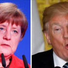 Angela Merkel y Donald Trump.-FABRIZIO BENSCH