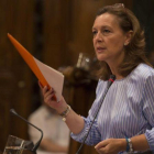 La líder de Ciudadanos en Barcelona, Carina Mejías, en un pleno del ayuntamiento.-ALBERT BERTRAN