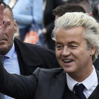 Wilders llega a un mitin en Heerlen.-AFP / JOHN THYS