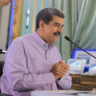 Nicolás Maduro, el presidente de Venezuela, en una rueda de prensa.-EFE