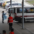 Ambulancia a las puertas del hospital.-HDS