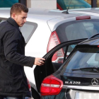 Lucas Hernández, a su llegada esta mañana a los juzgados de Majadahonda.-EFE / ZIPI