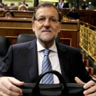 El presidente del Gobierno, Mariano Rajoy, al inicio hoy del pleno del Congreso de los Diputados.-Foto: EFE