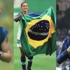 Gabriel Batistuta, la brasileña Sissi y Javier Zanetti.-AP