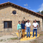 Cabezón, San Quirico, Pardo y Rioja en su visita a las instalaciones. / RAQUEL FERNÁNDEZ-