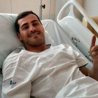 Iker Casillas, en el hospital tras sufrir un infarto.-