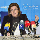 De izquierda a derecha,los senadores del PP Gerardo Martínez, Marimar Angulo y Abel Antón, ayer. / VALENTÍN GUISANDE-