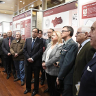 Bárez, López Represa, Martínez Izquierdo, Velarde, De Gregorio, Poza, Ruiz Liso y Revilla, junto a los asistentes a la inauguración.-MARIO TEJEDOR