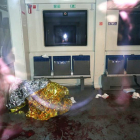 Interior del vagón regional donde se ha producido el ataque.-EFE / KARL-JOSEF HILDENBRAND