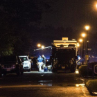 Ambulancias y coches de policía en el lugar de la masacre, en Virginia.-EPA