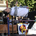 Ruth Beitia ya participó hace dos años en la exhibición de la plaza Herradores. / VALENTÍN GUISANDE-