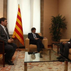 Puigdemont y Junqueras reciben a Homs antes de que el lunes vaya a declarar al Supremo por el 9-N.-FERRAN NADEU