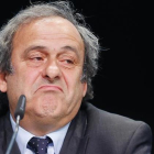 Michel Platini, en una conferencia de prensa tras una reunión de la UEFA.-ARCHIVO