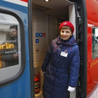 Un tren de Talgo en la estación de la ciudad rusa de Kursk antes de salir hacia Berlín.-EPA