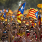 Manifestación independentista en la Gran Via de Barcelona.-JORDI COTRINA