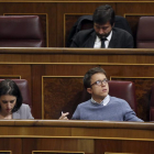 Irene Montero e Íñigo Errejón, en el Congreso.-EFE