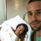 Malena Costa y Mario Suárez después del nacimiento de su primera hija, Matilda.-INSTAGRAM