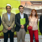Ulf Büngten, Manuel López Represa, Fernando Martínez, Ana Calvo y Fidel Soria, ayer en la presentación de las jornadas sobre paleocima. / Á. MARTÍNEZ-
