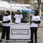 Campaña contra la obesidad en el Reino Unido, este febrero.-