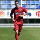 Óscar Díaz marcó el gol de la victoria ante la Ponferradina.-VALENTÍN GUISANDE