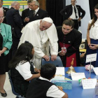 El Papa Francisco ha aprovechado su visita a Nueva York para visitar una escuela de Harlem.-ATLAS