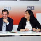 El secretario general del PSOE de Castilla y León, Luis Tudanca, preside la reunión con su Ejecutiva. Junto a él, la secretaria de Organización, Ana Sánchez-Ical