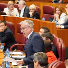 Ángel Ceña (Soria Ya) interviene ante el Pleno de las Cortes de Castilla y León para preguntar por la Unidad de Radioterapia en Soria. MÍRIAM CHACÓN - ICAL