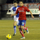 Julio Álvarez en el encuentro ante el Sabadell. / V. Guisande-