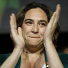 Ada Colau, durante la noche electoral del 26-M.-FERRAN NADEU