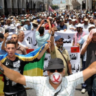 Protesta el pasado 10 de junio en Rabat en solidaridad con el movimiento 'Hirak" de Alhucemas.-EFE / ABDELHAK SENNA