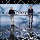 Los candidatos en el segundo debate televisivo, en esta ocasión emitido por Atresmedia.-JOSE LUIS ROCA
